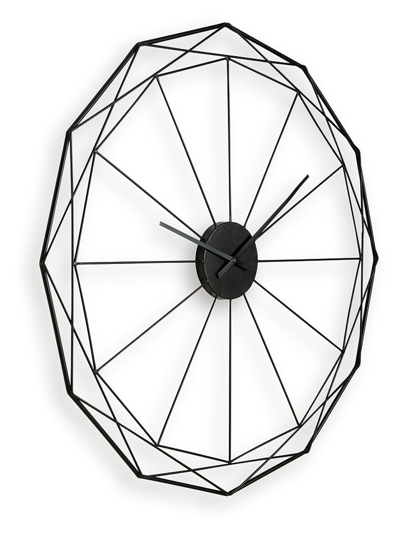 Arkthorne - Black - Wall Clock - Hornell Furniture Outlet