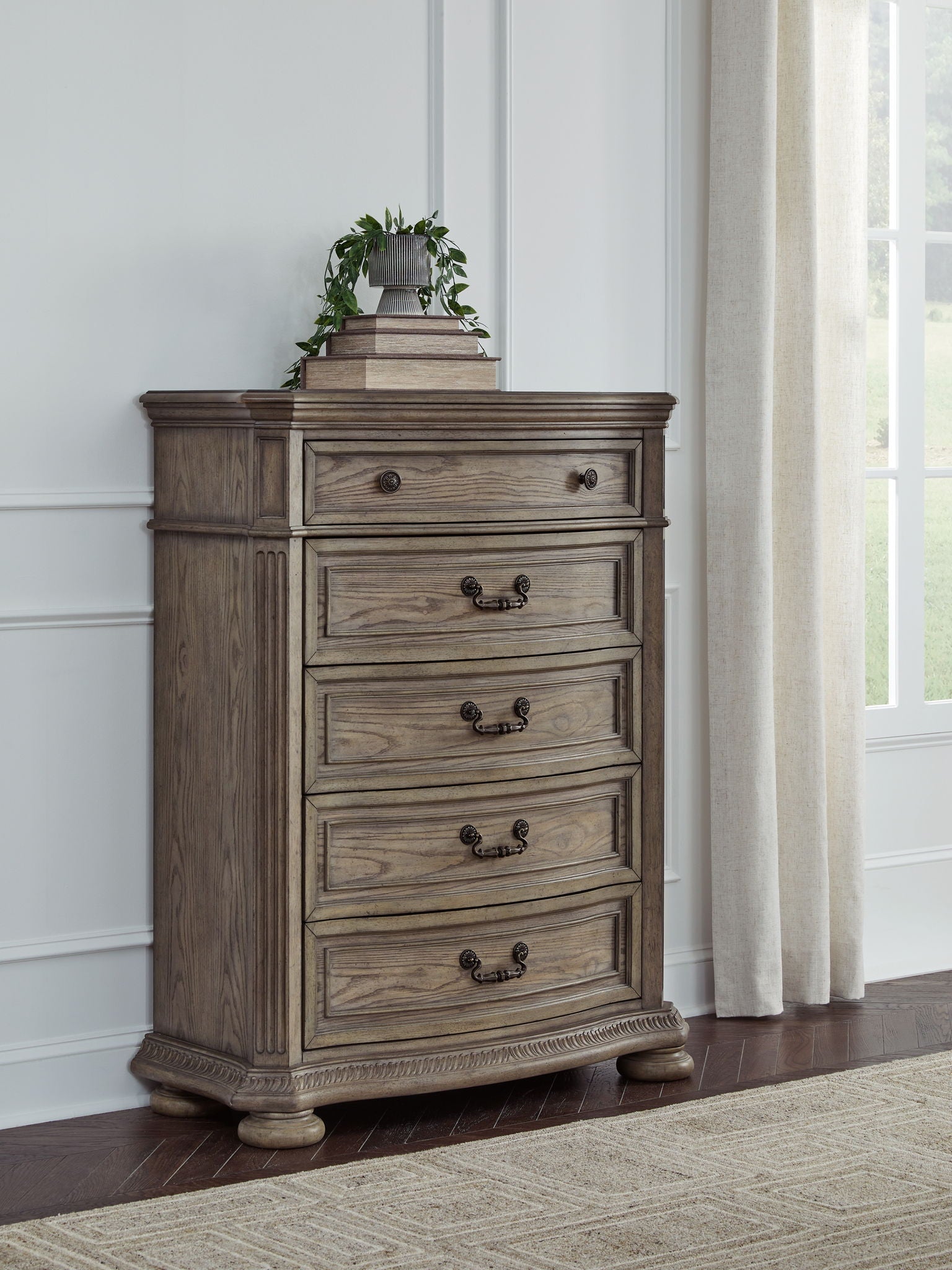 Ardenfield - Light Brown - Five Drawer Chest - Hornell Furniture Outlet