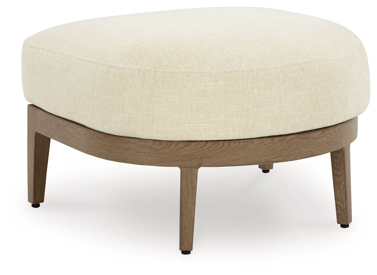 Serene Bay - Dark Brown / White - Ottoman With Cushion - Hornell Furniture Outlet