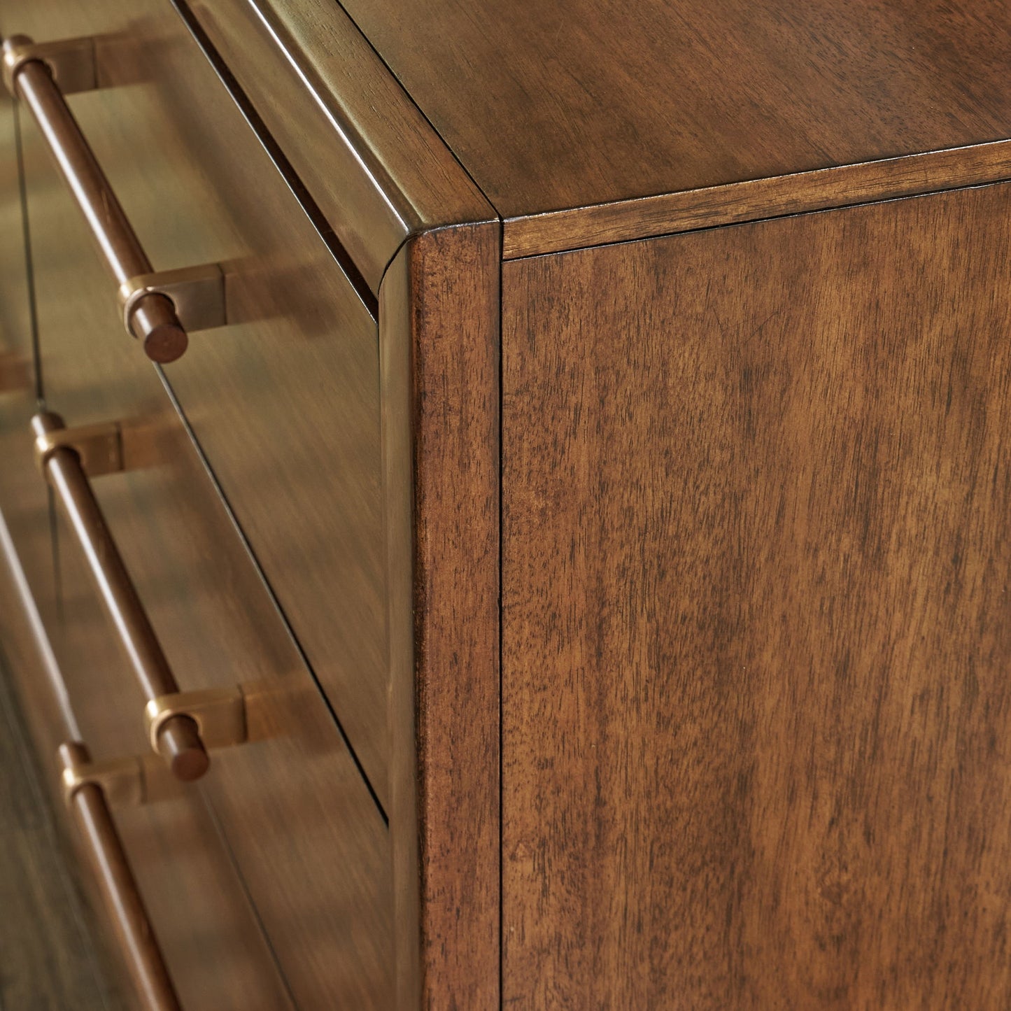Lyncott - Brown - Dresser And Mirror - Hornell Furniture Outlet