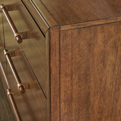 Lyncott - Brown - Dresser And Mirror - Hornell Furniture Outlet