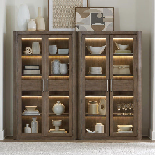 South Bend - 2 Piece Bunching Cabinet Set - Brown - Hornell Furniture Outlet