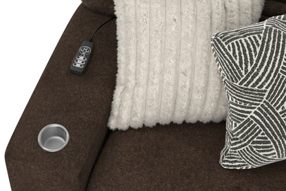 Zen - Power Reclining Sofa With CR3 Heat/Massage/Zero Gravity - Chocolate - Hornell Furniture Outlet