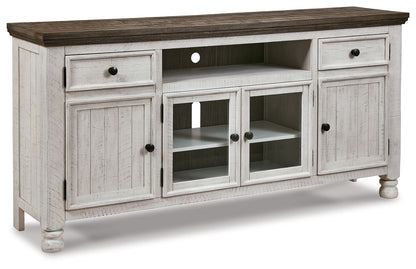 Havalance - Extra Large TV Stand - 4 Doors - Brown / Beige - Hornell Furniture Outlet