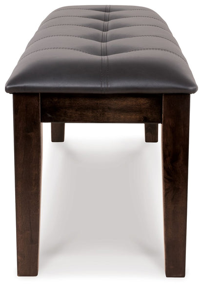 Haddigan - Dark Brown - Large UPH Dining Room Bench - Hornell Furniture Outlet