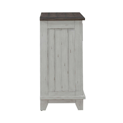 River Place - Bedside Chest With Charging Station - White - Hornell Furniture Outlet