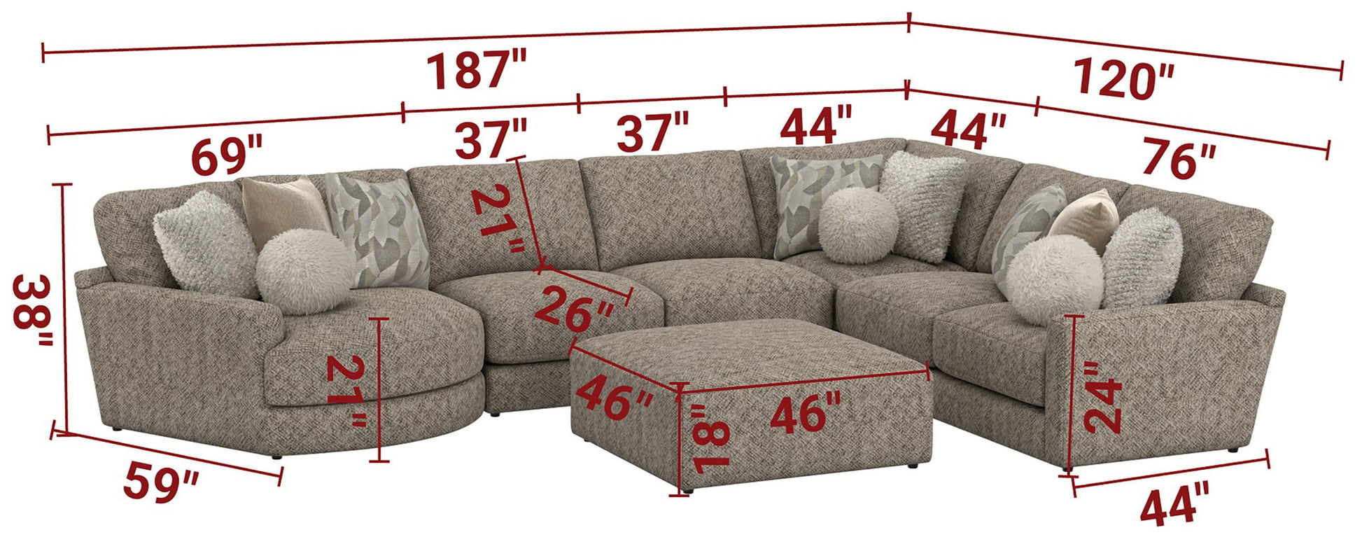 Turner - Sectional - Hornell Furniture Outlet
