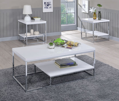 Lucia - Cocktail Table - White - Hornell Furniture Outlet