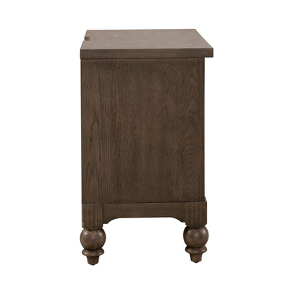 Americana Farmhouse - 2 Drawer Night Stand With Charging Station - Hornell Furniture Outlet