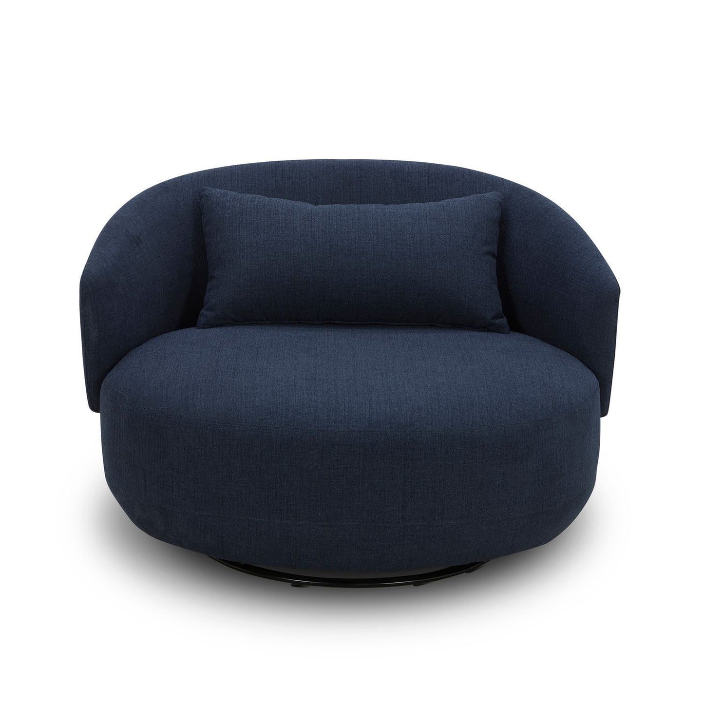 Haley - Upholstered Swivel Cuddler Chair - Hornell Furniture Outlet