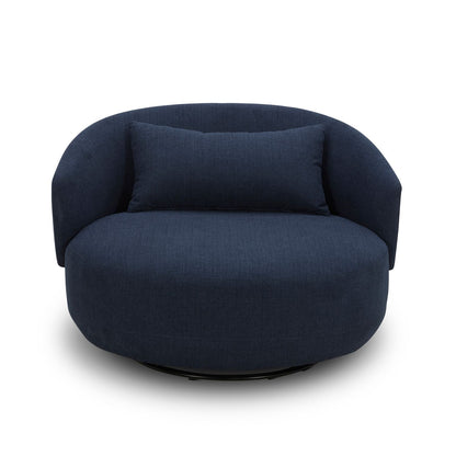 Haley - Upholstered Swivel Cuddler Chair - Hornell Furniture Outlet