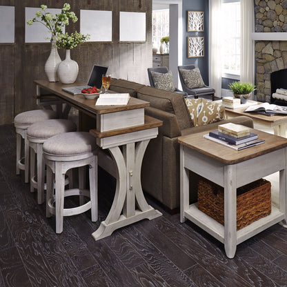 Farmhouse Reimagined - 4 Piece Dining Room Set - White - Hornell Furniture Outlet