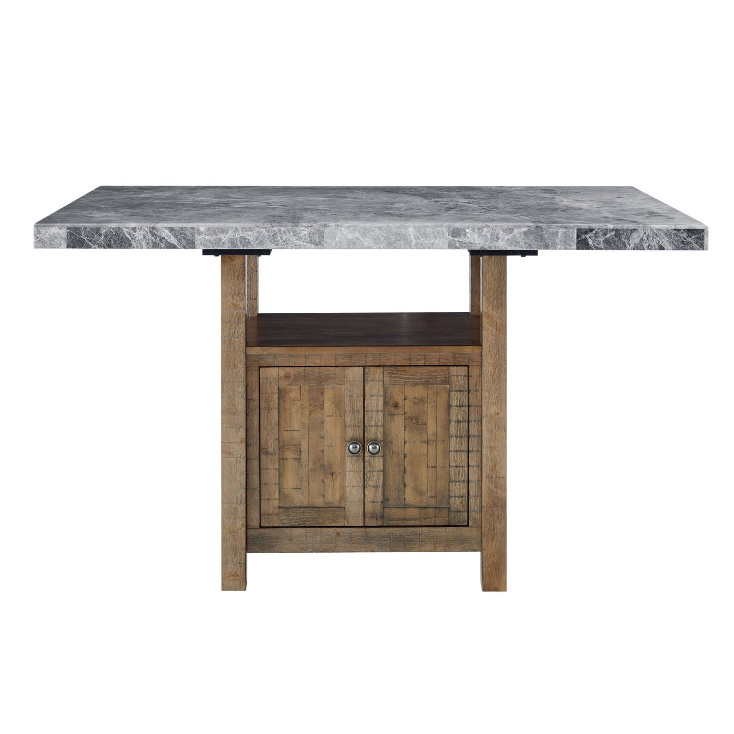 Grayson - Gray Marble Counter Table - Dark Gray - Hornell Furniture Outlet