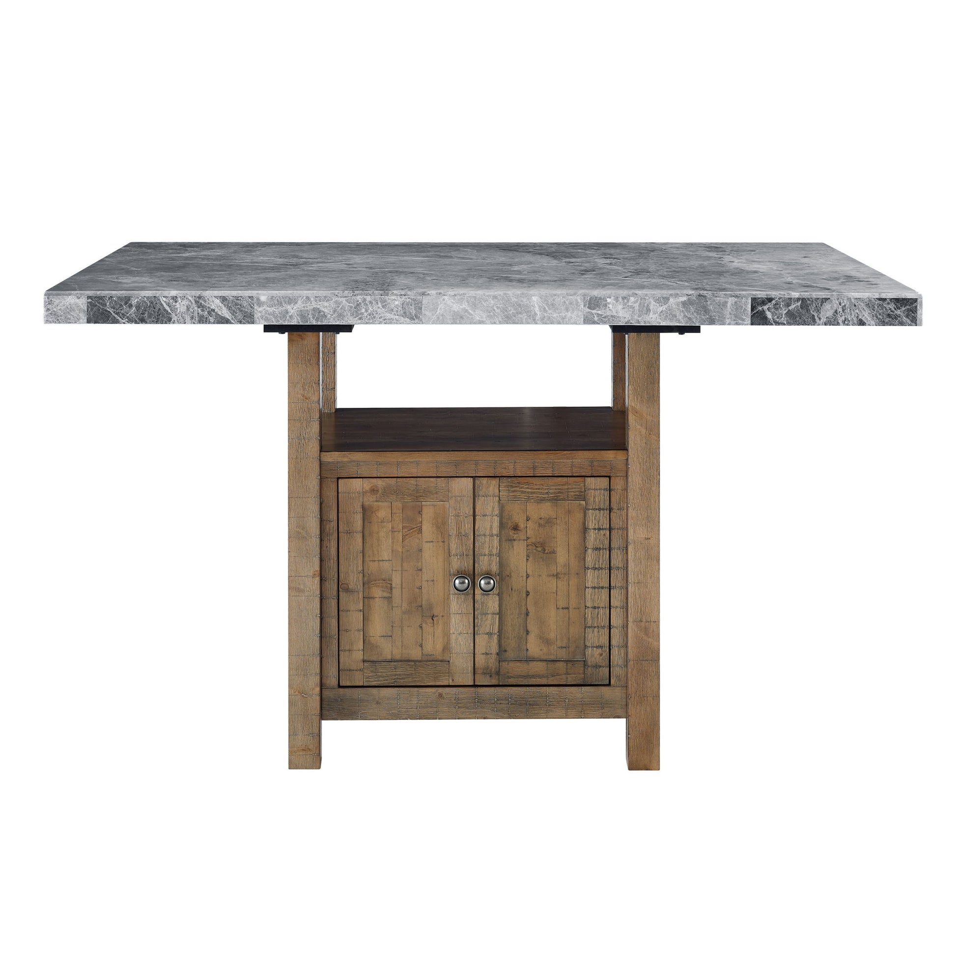 Grayson - Gray Marble Counter Table - Dark Gray - Hornell Furniture Outlet