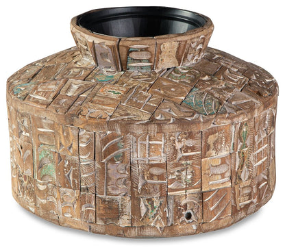 Meltland - Natural / Black - Vase - Square - Hornell Furniture Outlet