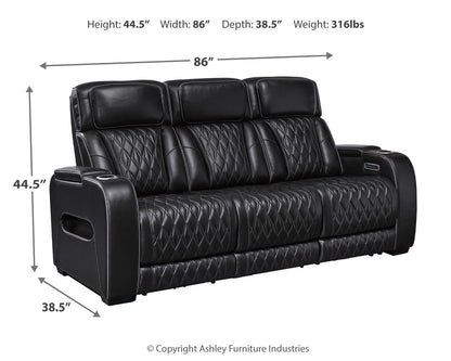 Boyington - Power Reclining Sofa With Adj Headrest - Hornell Furniture Outlet