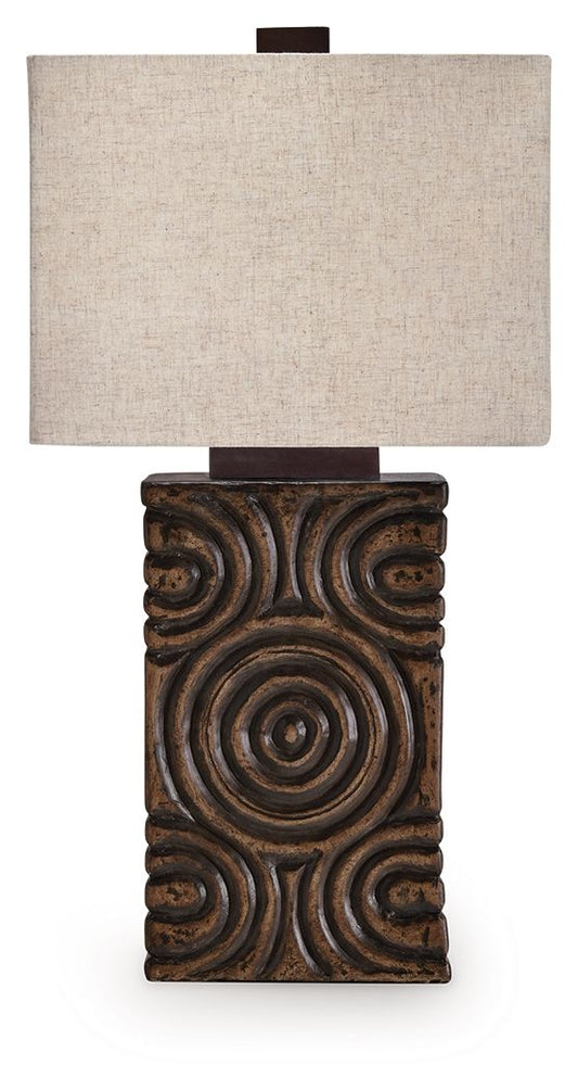 Heathbury - Antique Brown - Paper Table Lamp - Hornell Furniture Outlet