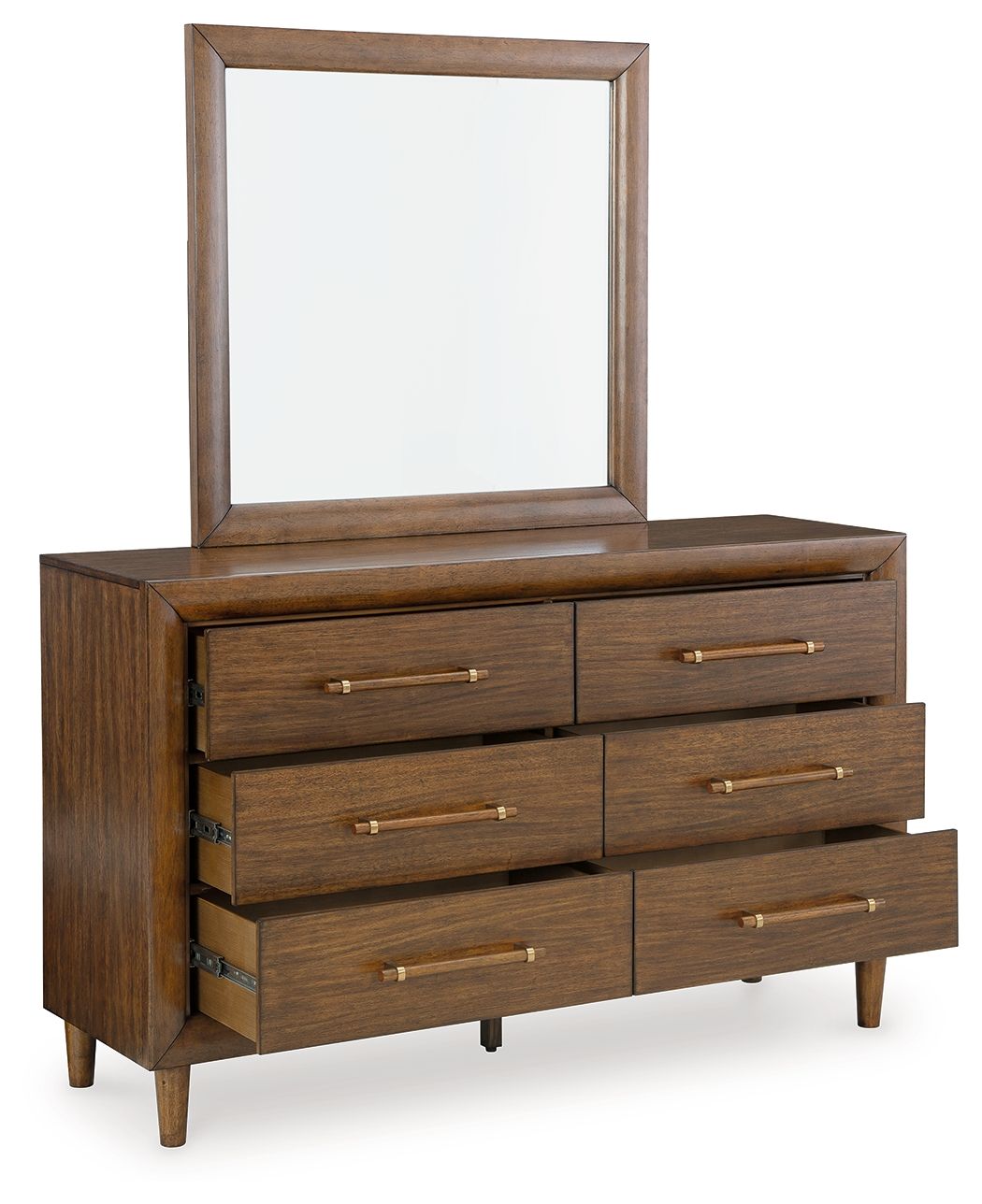 Lyncott - Brown - Dresser And Mirror - Hornell Furniture Outlet
