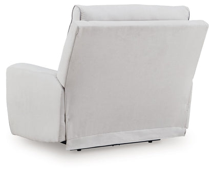 Social Pointe - Pearl / Ash - Power Recliner / Adjustable Headrest - Hornell Furniture Outlet
