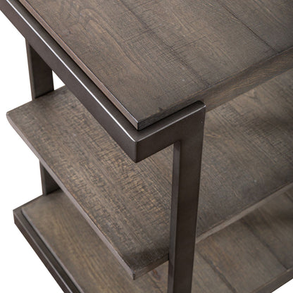 Modern View - Tiered End Table - Dark Gray - Hornell Furniture Outlet