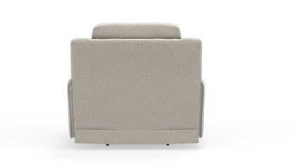Micah - Power Headrest Power Deep Seat Lay Flat Recliner - Oatmeal - Hornell Furniture Outlet