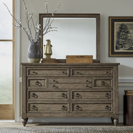 Americana Farmhouse - Dresser & Mirror - Hornell Furniture Outlet