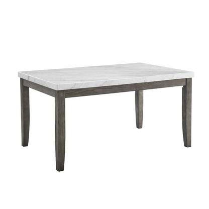 Emily - Guangxi White Marble Top - White - Hornell Furniture Outlet