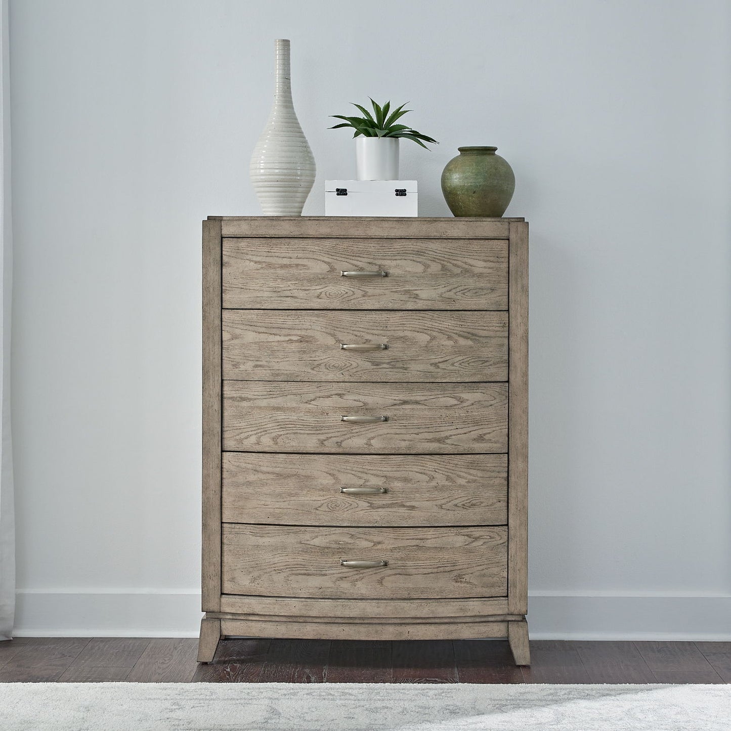 Avalon - 5 Drawer Chest - Burnished Beige - Hornell Furniture Outlet