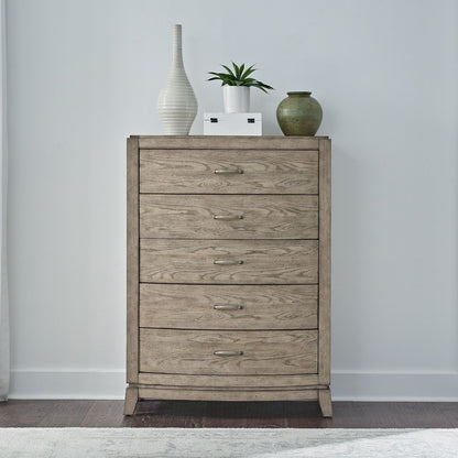 Avalon - 5 Drawer Chest - Burnished Beige - Hornell Furniture Outlet