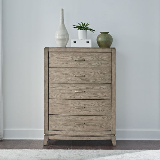 Avalon - 5 Drawer Chest - Burnished Beige - Hornell Furniture Outlet