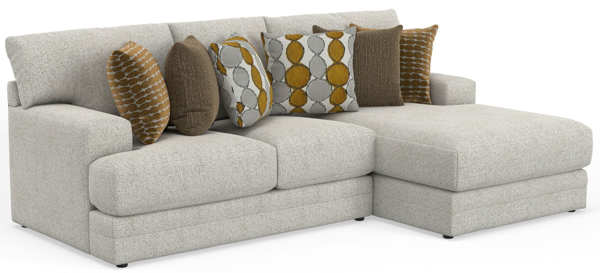 Tori - Sectional With Comfort Coil Seating And Accent Pillows Included - Hornell Furniture Outlet