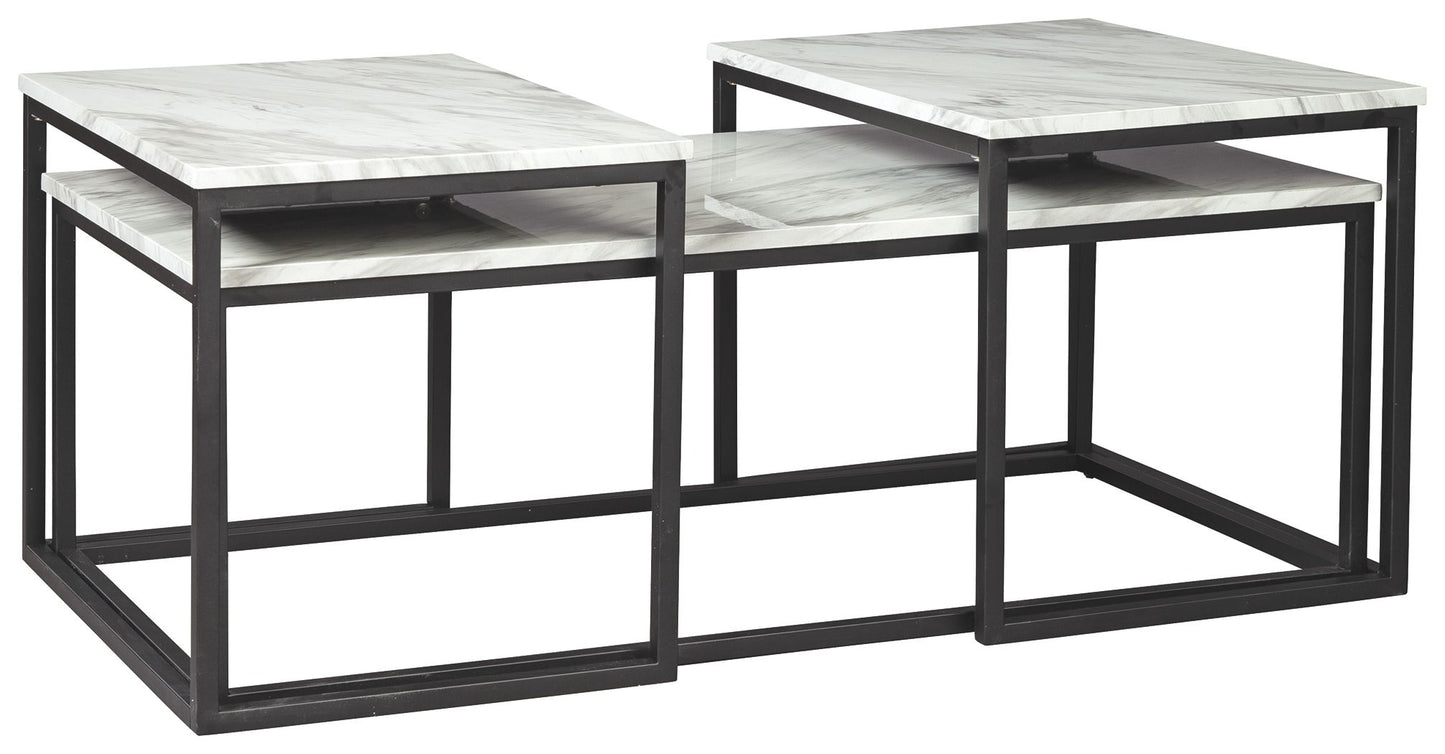 Donnesta - Gray / Black - Occasional Table Set (Set of 3) - Hornell Furniture Outlet
