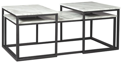 Donnesta - Gray / Black - Occasional Table Set (Set of 3) - Hornell Furniture Outlet
