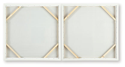 Andorfield - Wall Art Set (Set of 2) - Beige / Black / White - Hornell Furniture Outlet