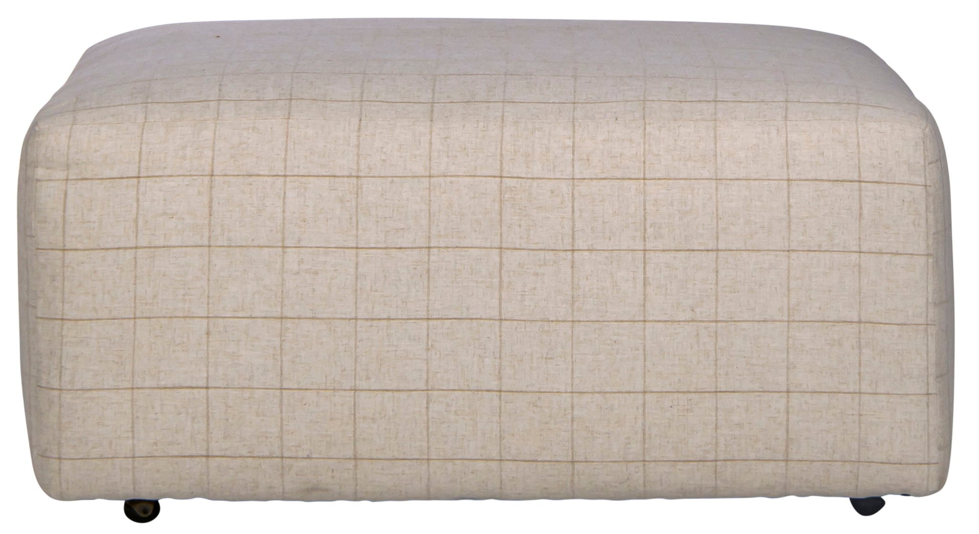 Justine - Castered Cocktail Ottoman - Wheat - Hornell Furniture Outlet