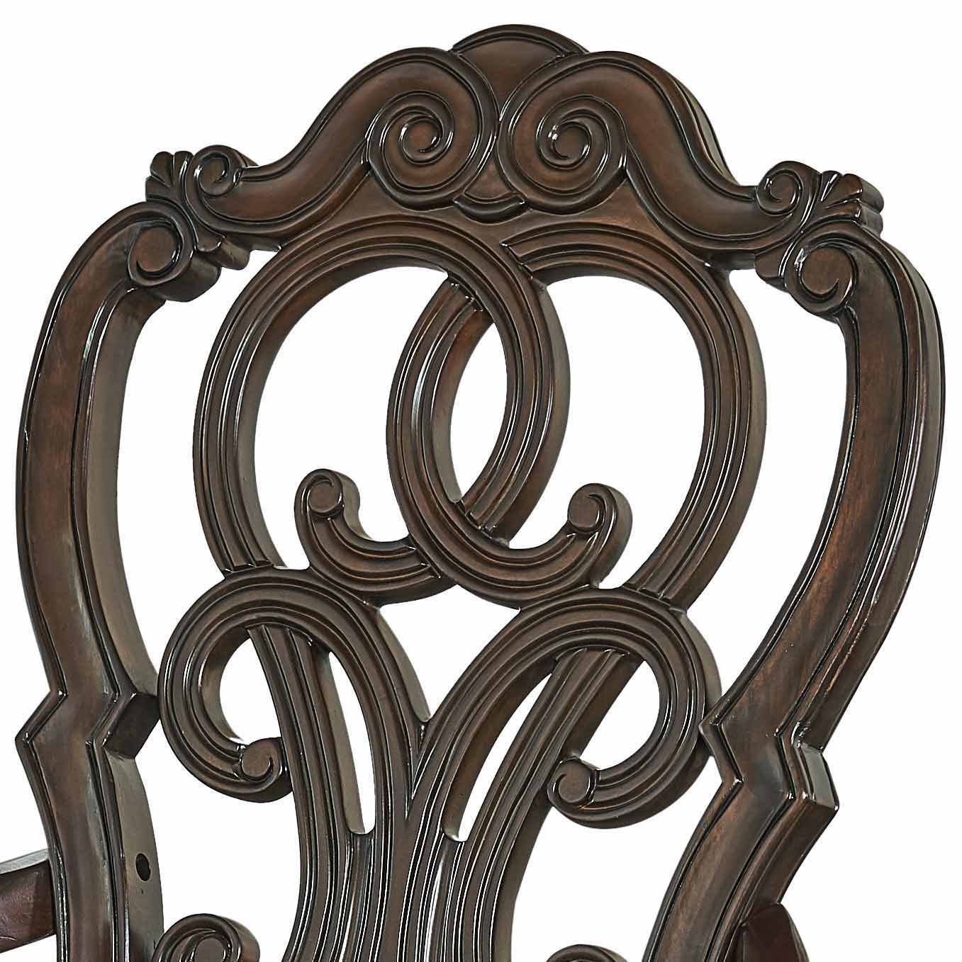 Royale - Arm Chair (Set of 2) - Dark Brown - Hornell Furniture Outlet