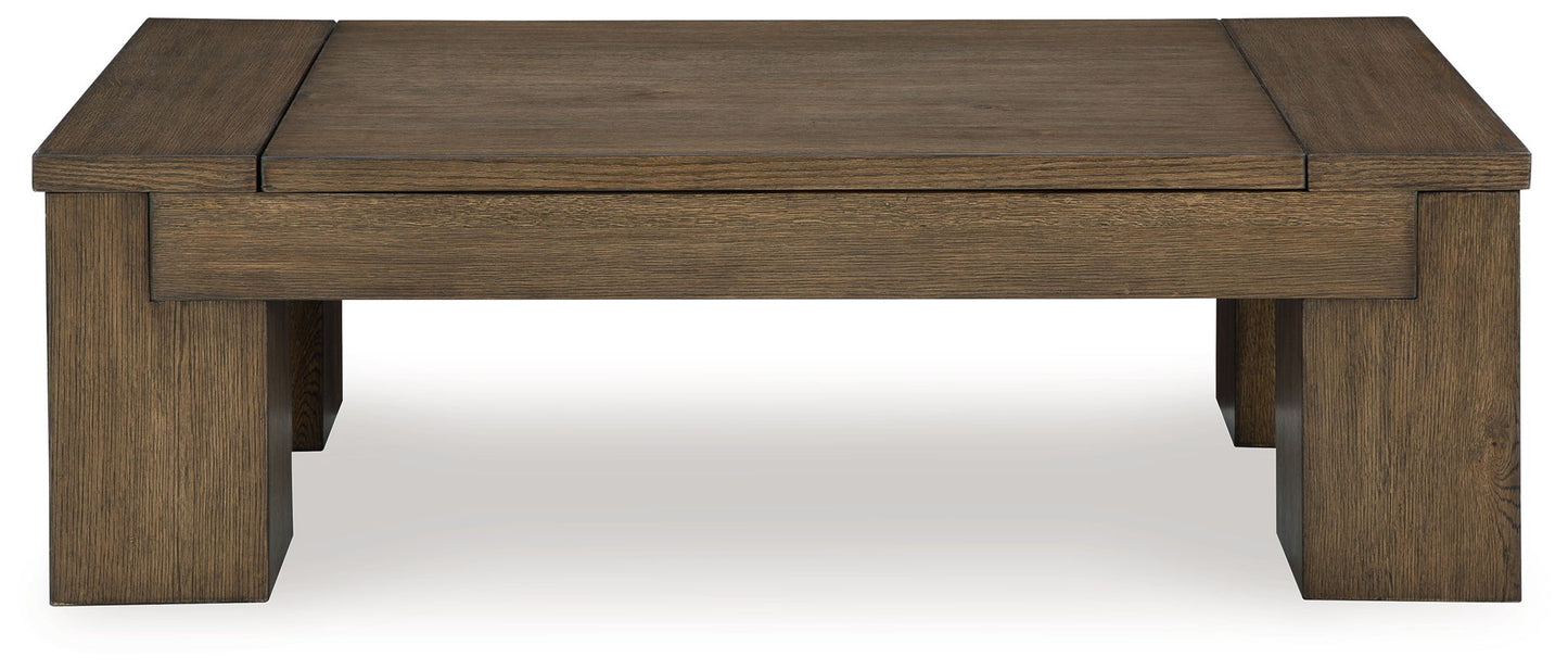 Rosswain - Warm Brown - Lift Top Cocktail Table - Hornell Furniture Outlet