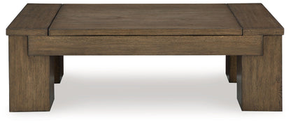Rosswain - Warm Brown - Lift Top Cocktail Table - Hornell Furniture Outlet