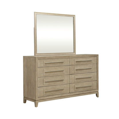 Brentwood - Dresser & Mirror - Sandstone - Hornell Furniture Outlet