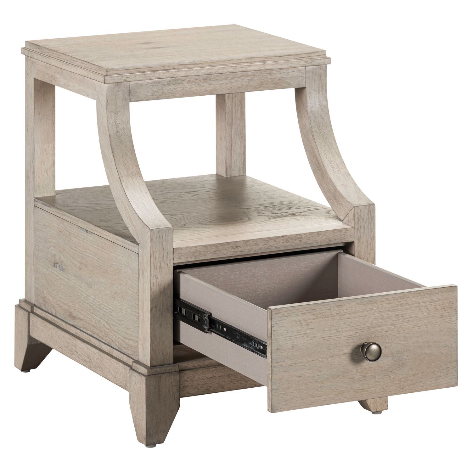 New Haven - Chairside Table - Sanctuary White - Hornell Furniture Outlet