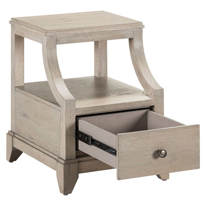 New Haven - Chairside Table - Sanctuary White - Hornell Furniture Outlet