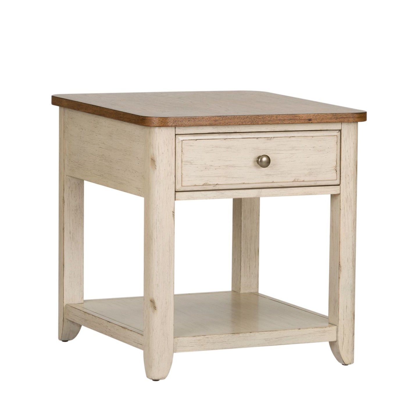 Farmhouse Reimagined - 3 Piece Table Set (1 Cocktail 2 End Tables) - White - Hornell Furniture Outlet