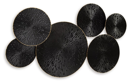 Rhetlen - Black / Gold Finish - Wall Decor - Hornell Furniture Outlet