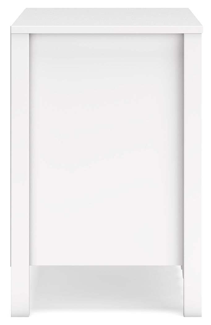 Hallityn - White - Two Drawer Night Stand - Hornell Furniture Outlet