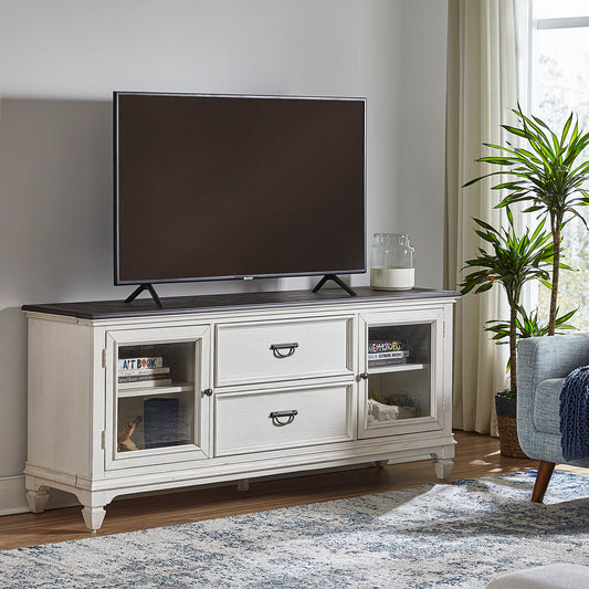 Allyson Park - Entertainment TV Stand - White - Hornell Furniture Outlet