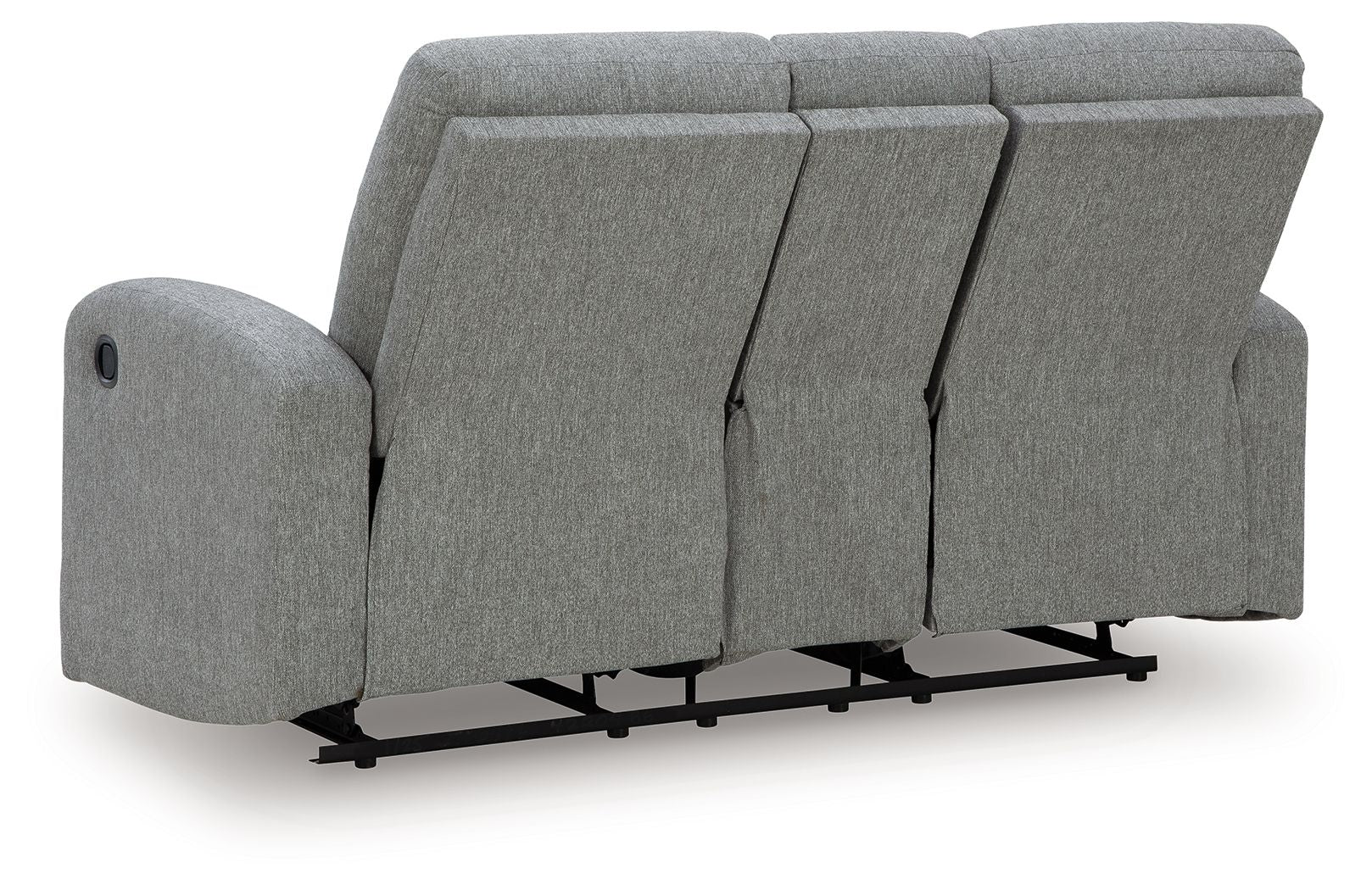 Gauntlet - Sterling - Double Recline Loveseat With Console - Hornell Furniture Outlet