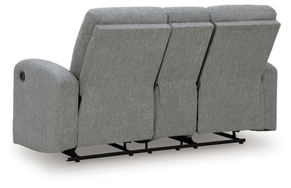 Gauntlet - Sterling - Double Recline Loveseat With Console - Hornell Furniture Outlet