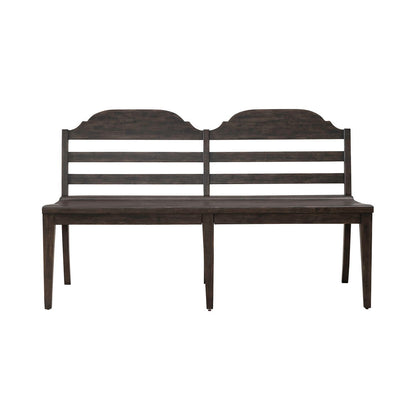 Paradise Valley - Ladder Back Bench (RTA) - Dark Brown - Hornell Furniture Outlet