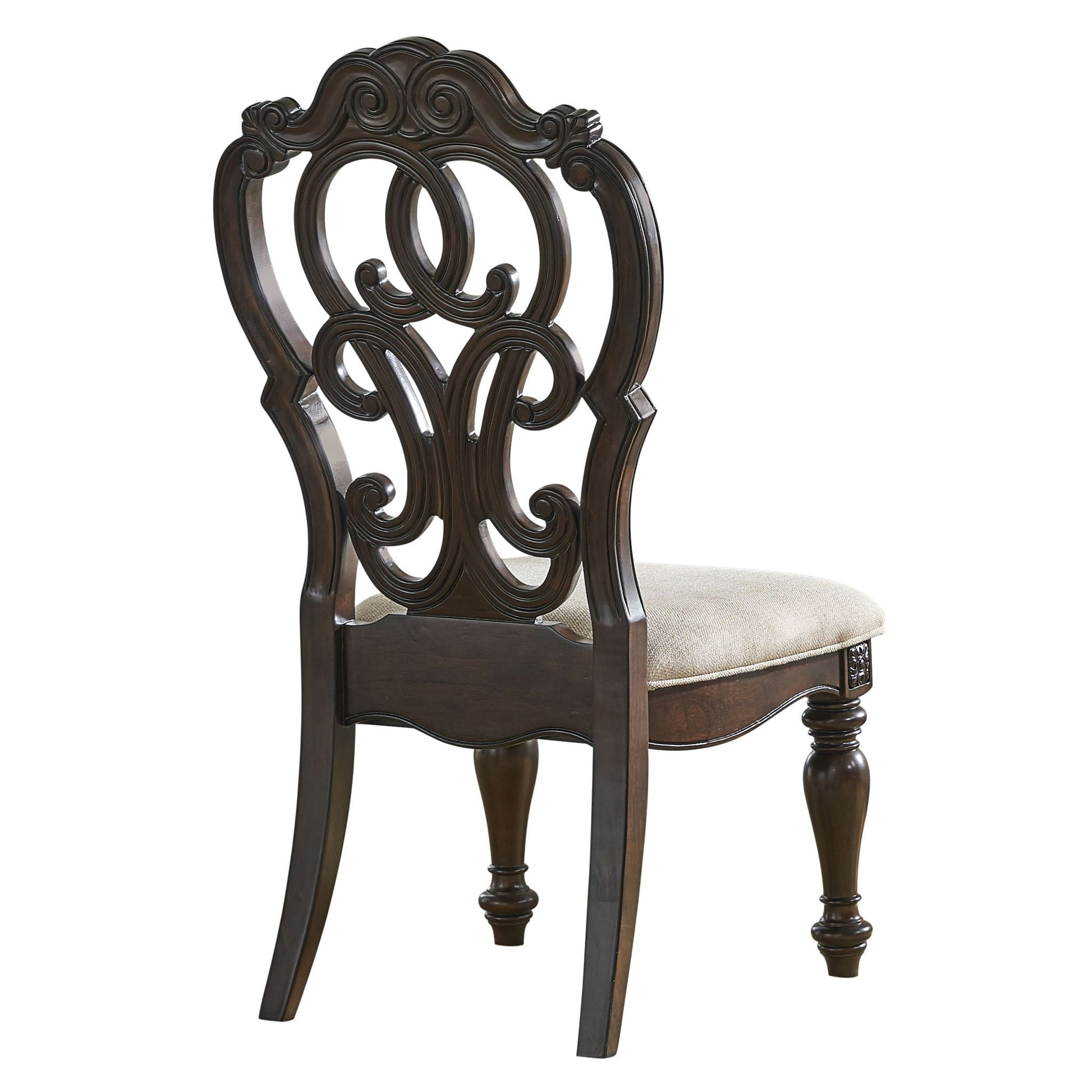 Royale - Side Chair (Set of 2) - Dark Brown - Hornell Furniture Outlet