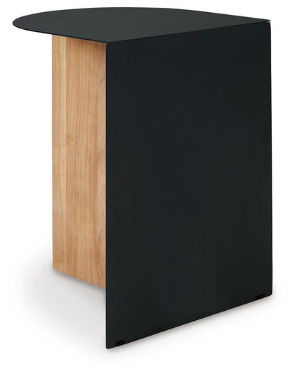 Ladgate - Black / Natural - Accent Table - Hornell Furniture Outlet